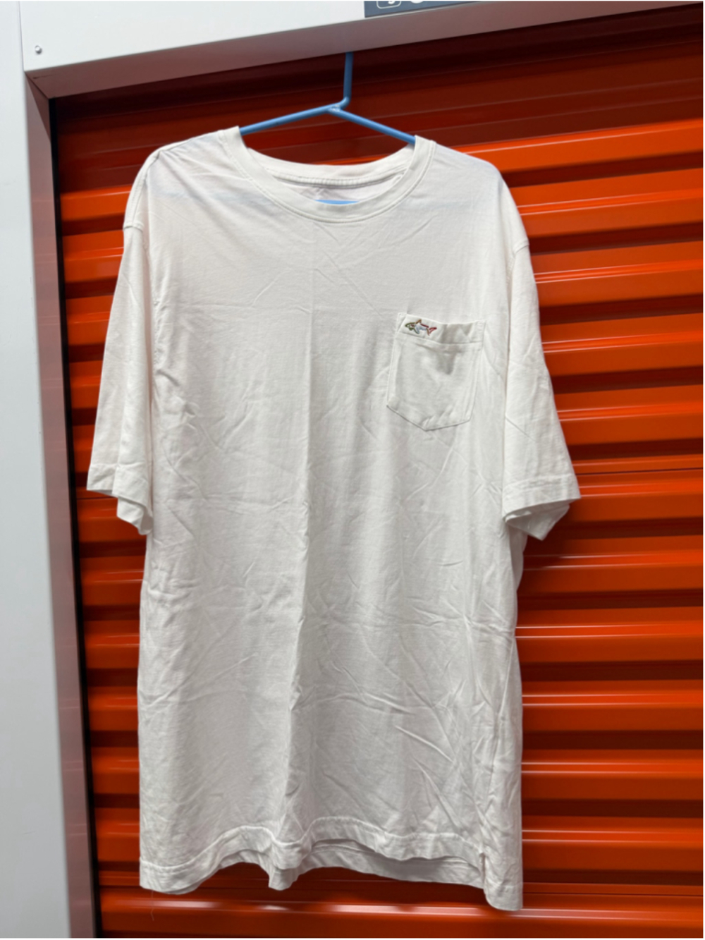 Men's Greg Norman Short Sleeve Pocket T-Shirt, White, Size XXL